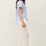 Be Cool - LINEN BLEND DOLMAN SLEEVE SHIRT-CHAMBRAY