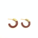 Accessory Jane - Sm LIZ Hoops In Dark Maroon