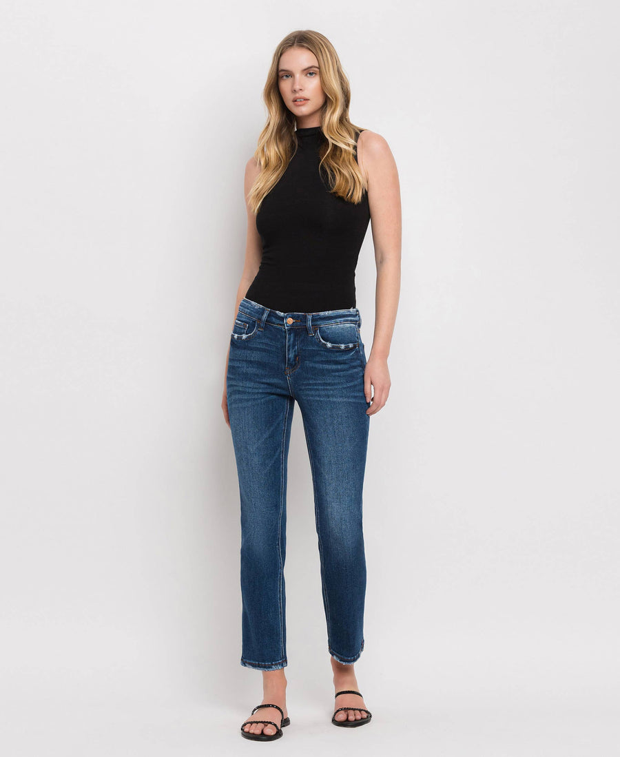 FLYING MONKEY - MID RISE ANKLE SLIM STRAIGHT JEANS