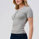 Hashttag - Short Sleeve Henley Top