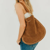 Pretty Simple - OG Rosalie Rivet Suede Hobo Bag - Original Strap