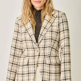 Mystree - Single Breasted Plaid Blazer