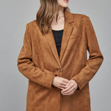 FATE - Faux Suede Relaxed Fit Blazer