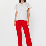 Current Air - Gingham Check Short Sleeve Blouse