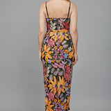 FATE - Floral Sequin Embroidered Midi Dress