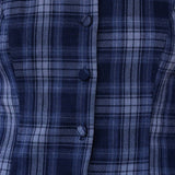 STORIA - PLAID BUTTON-FRONT MINI DRESS