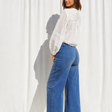ILLA ILLA -Eyelet Drawstring Top