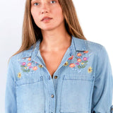 Billy T - Summer Petal Embroidered Shirt
