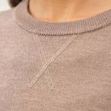 Be Cool - V-NOTCH STITCH CREW NECK SWEATER