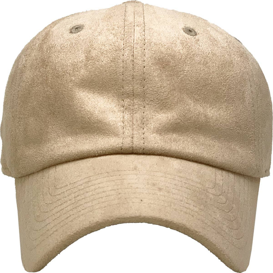 KBETHOS - SUEDE BASEBALL CAP Taupe