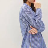 Be Cool - COTTON LINEN BLEND LONG SLEEVE BUTTON UP SHIRT