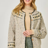 Mystree - Fair Isle Sweater Cardigan
