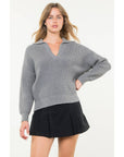 THML - Collared Knit Sweater