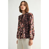 FUN2FUN - FLOWER PRINT BOHO BLOUSE