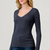 Hashttag - LONG SLEEVE V NECK T-SHIRT