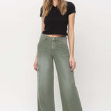 Wide Leg High Rise Utility Cargo, Vervet