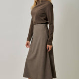 Mystree - Essential Wool Blend Midi Skirt