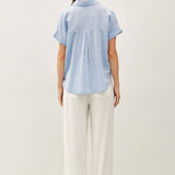 Be Cool - LINEN BLEND DOLMAN SLEEVE SHIRT-CHAMBRAY
