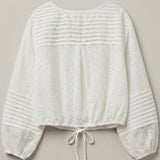 ILLA ILLA -Eyelet Drawstring Top