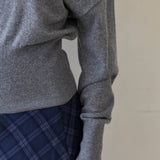 Crescent - Cassie Cinched Waist Boatneck Sweater Top