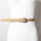 Skinny Embroidered Faux Leather Belt (Various colors)(online only)