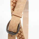 Skinny Embroidered Faux Leather Belt (Various colors)(online only)