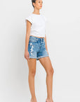 VERVET by FLYING MONKEY - HIGH RISE DOUBLE CUFF SHORTS