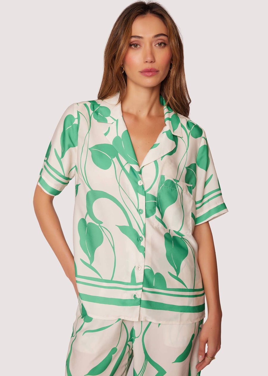 Lost + Wander - Vineyard Vistas Set - Spring Leaf Print Satin