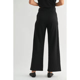 FUN2FUN - WIDE LEG PONTE KNIT PANTS