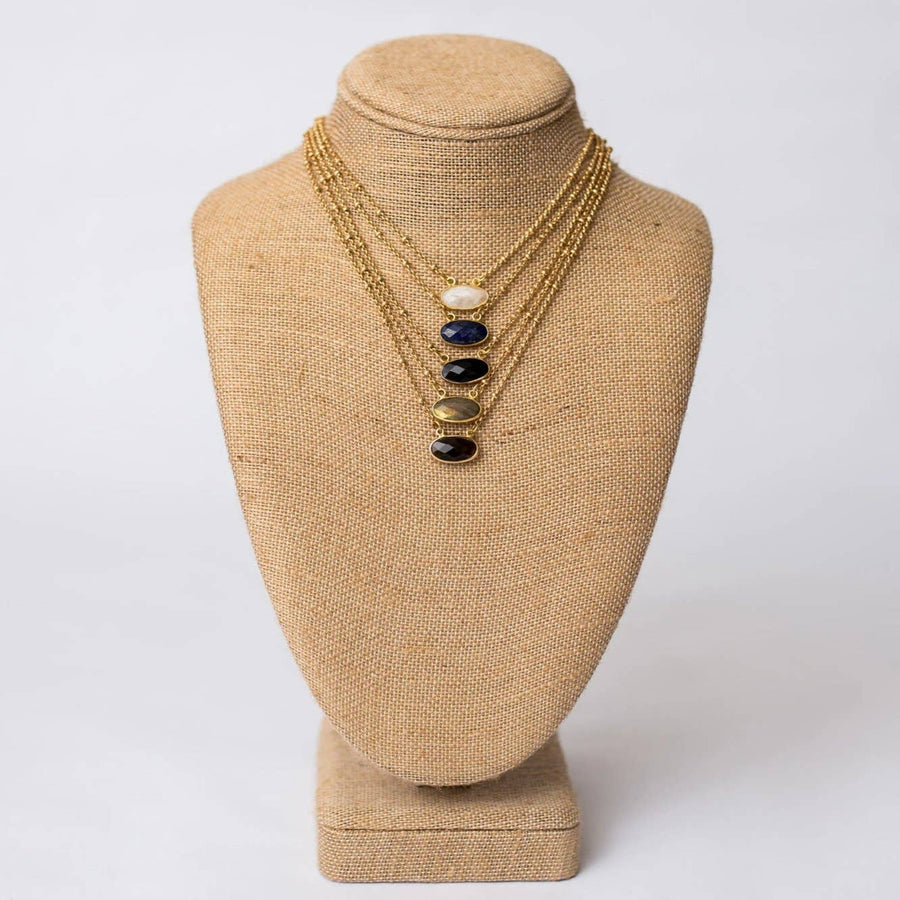 Swara Jewelry LLC - Dainty Gemstone Necklace