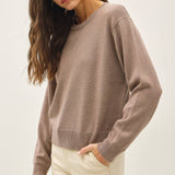 Be Cool - V-NOTCH STITCH CREW NECK SWEATER