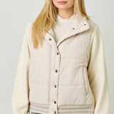 Mystree - Mixed Media Puffer Jacket
