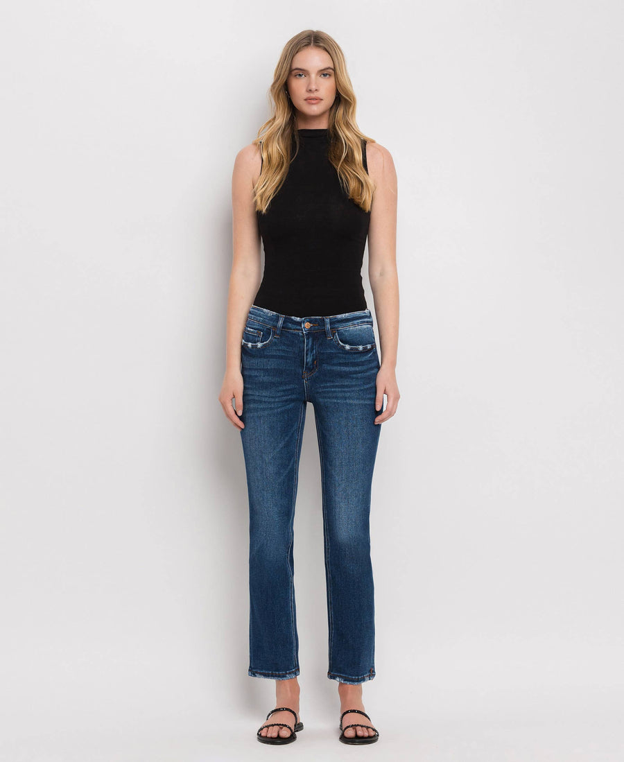 FLYING MONKEY - MID RISE ANKLE SLIM STRAIGHT JEANS