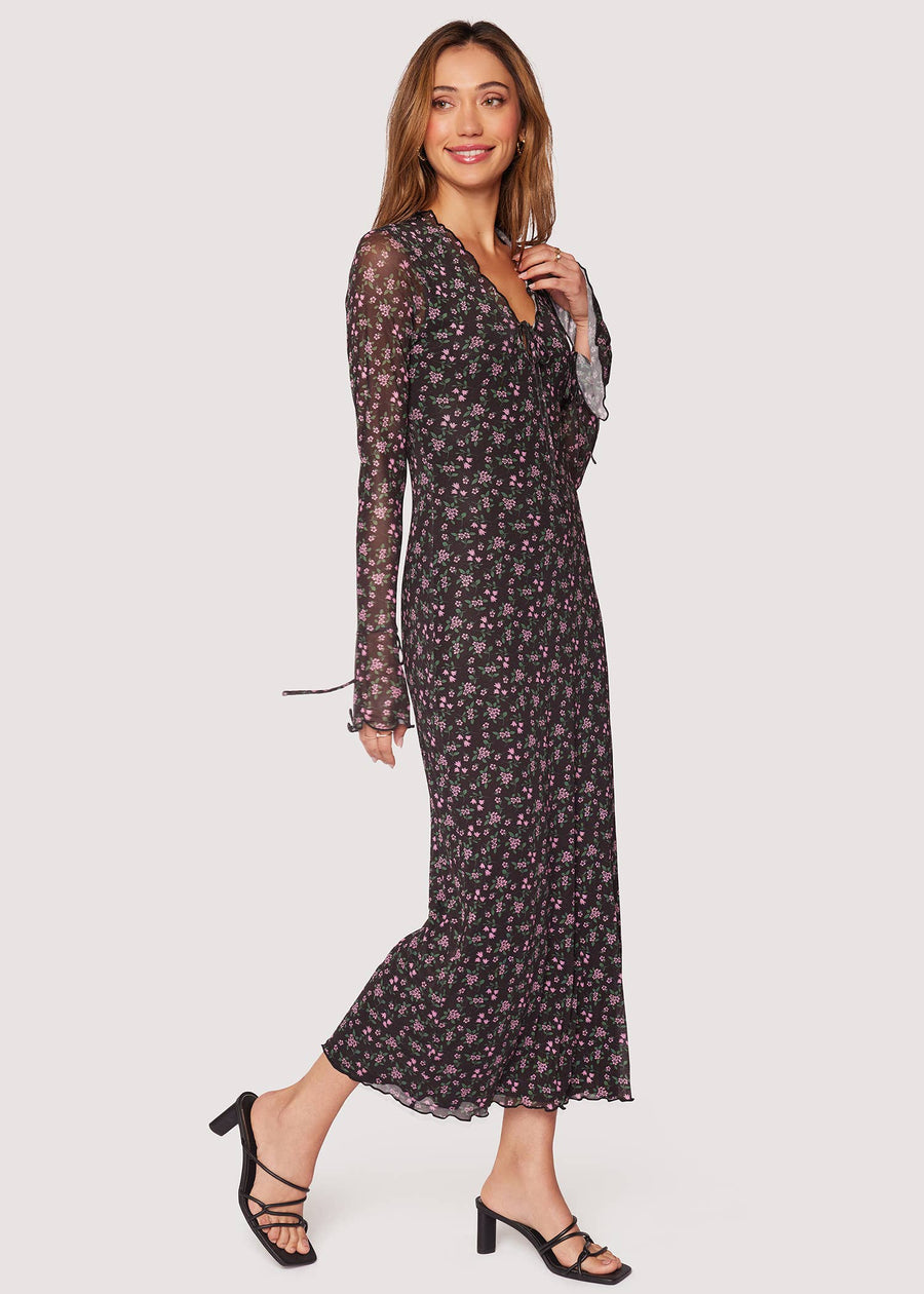 Lost + Wander - Isabella Midi Dress - Spring Floral Power Mesh