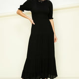 CATCH ME A DREAM SMOCKED MAXI DRESS