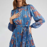 Current Air - Floral Printed Tiered Midi Dress