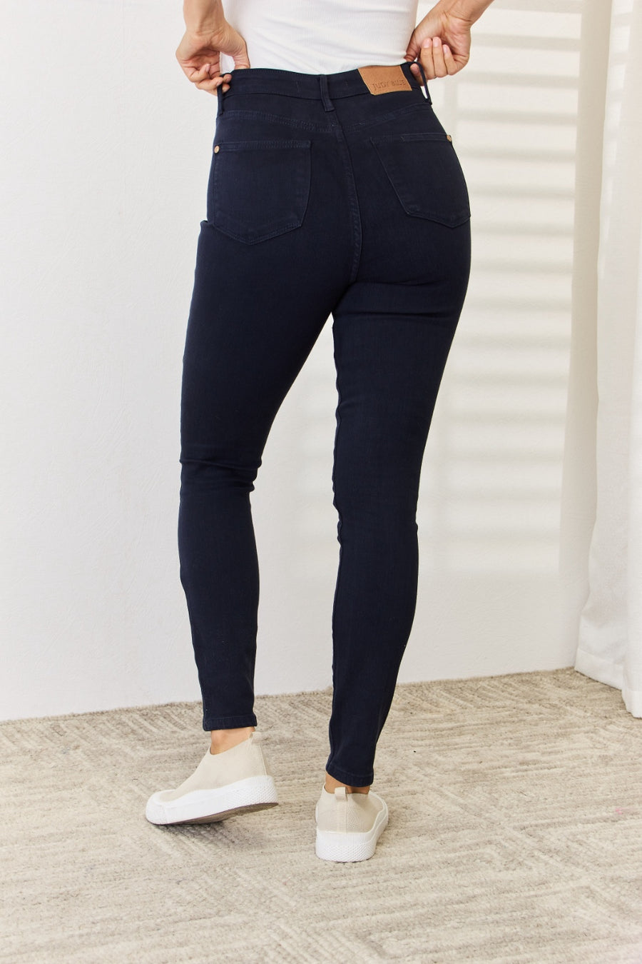 Judy Blue Garment Dyed Tummy Control Skinny Jeans (Plus size only)