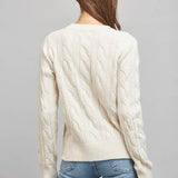 FATE - CABLE KNIT BUTTON CLOSURE CARDIGAN