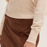 Crescent - Cassie Cinched Waist Boatneck Sweater Top