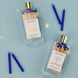 Chez Gagné - Light It Up - Hanukkah - Holiday Glass Bottle Safety Matches
