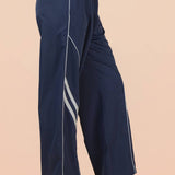VERY J -Wide Leg Track Pants W/ Piping Detail