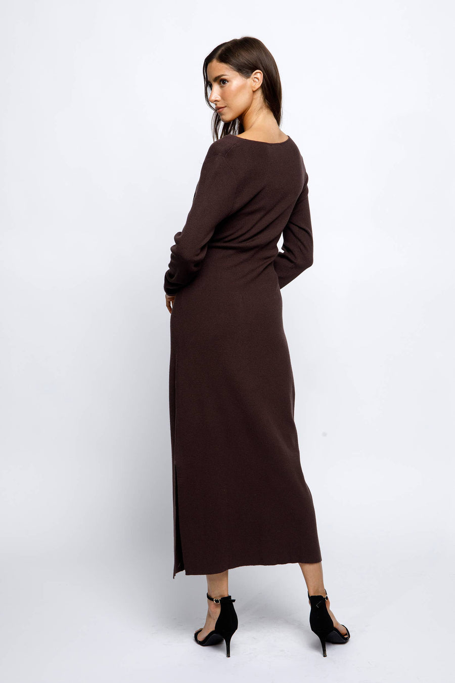 STORIA - HEATHERED KNIT MIDI DRESS