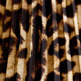 Animal Print Pleated Midi Skirt by LE LIS