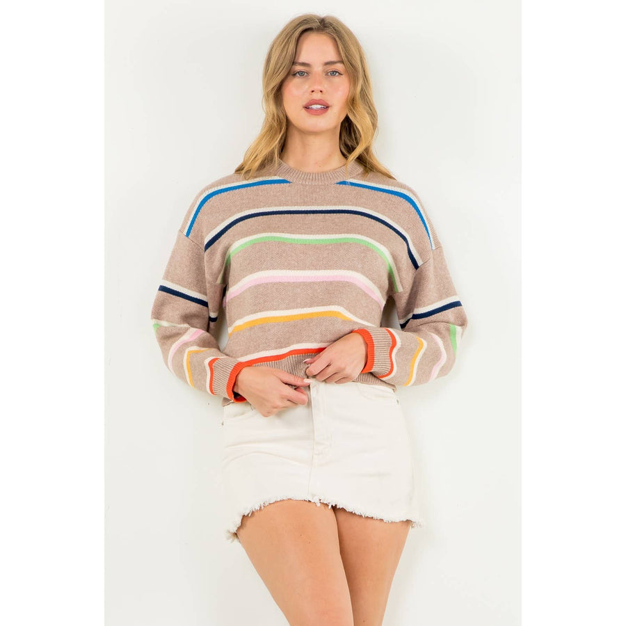 THML - Striped Knit Sweater