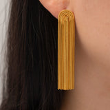 18k Gold Plated Rainbow Tassel Dangle Earrings