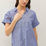 Be Cool - LINEN BLEND DOLMAN SLEEVE SHIRT-CHAMBRAY