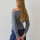 Crescent - Cassie Cinched Waist Boatneck Sweater Top