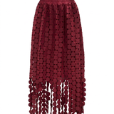 Boho Brown - Spirited Tassel Midi Skirt