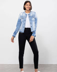 Hidden Jeans - Light Wash Collarless Jacket