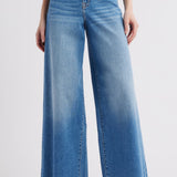 Hidden Jeans MEDIUM WASH SLIT FRONT POCKET STRETCH WIDE LEG NORI
